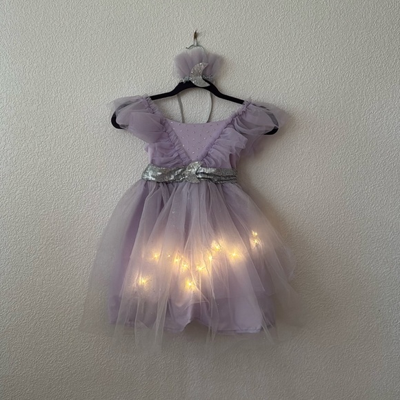Pottery Barn Kids Other - Size 4-6 Pottery Barn Kids Light up tulle dress crescent moon detail+headband